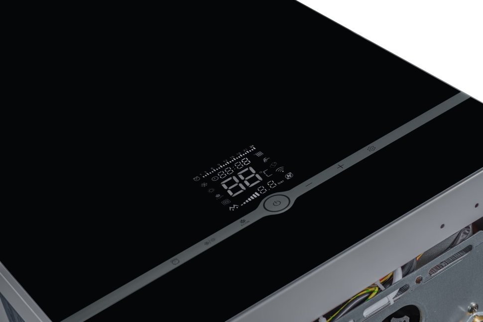 Настенный газовый котел MIZUDO MAESTRO GEM M24Т c шиной OpenTherm стеклянная панель черная