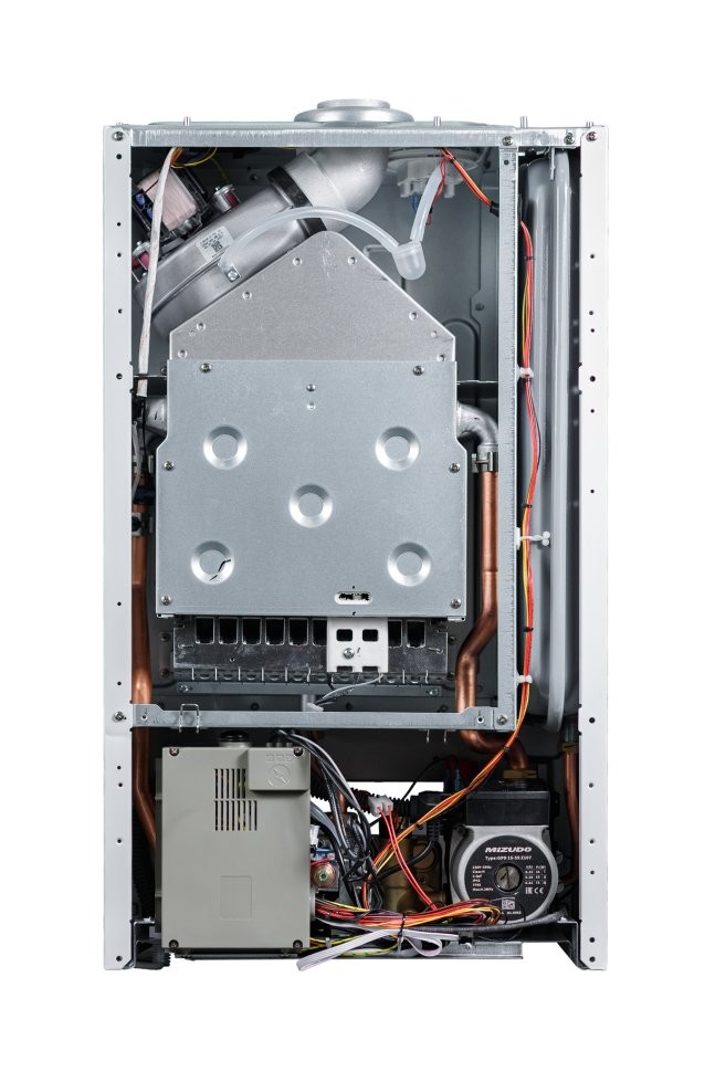 Настенный газовый котел Mizudo M24T PRO OPT WIFI турбо стекло белая панель